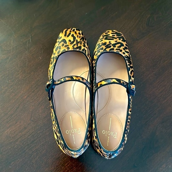 Linea Paolo Marley Leopard Print Genuine Calf Hair Ballet Flat Sz 7 - Picture 4 of 11